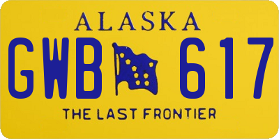 AK license plate GWB617