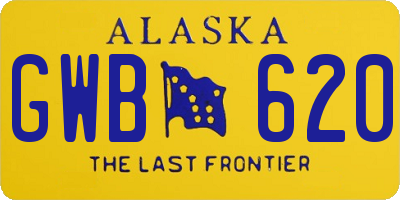 AK license plate GWB620