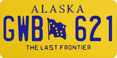 AK license plate GWB621