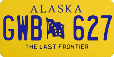 AK license plate GWB627