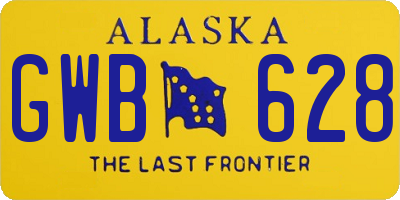 AK license plate GWB628