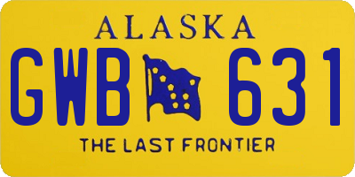 AK license plate GWB631