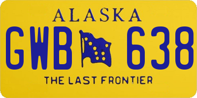 AK license plate GWB638