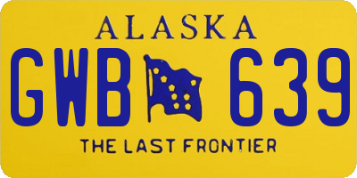 AK license plate GWB639