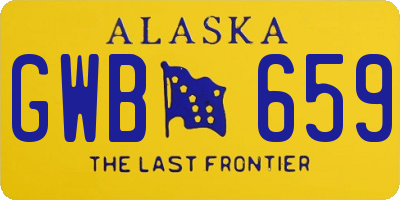 AK license plate GWB659