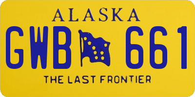 AK license plate GWB661