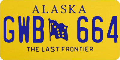 AK license plate GWB664