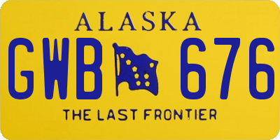 AK license plate GWB676