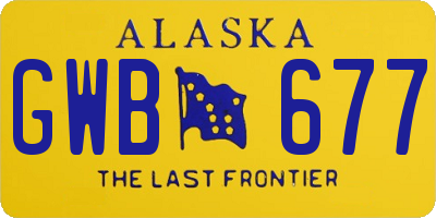 AK license plate GWB677