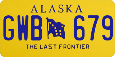 AK license plate GWB679