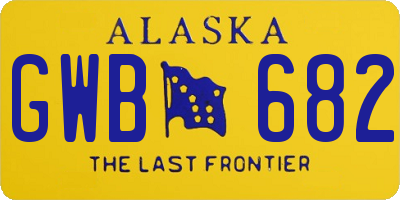 AK license plate GWB682