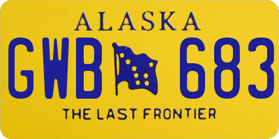 AK license plate GWB683