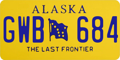 AK license plate GWB684