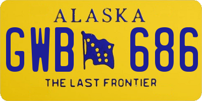 AK license plate GWB686