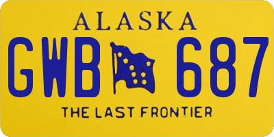 AK license plate GWB687