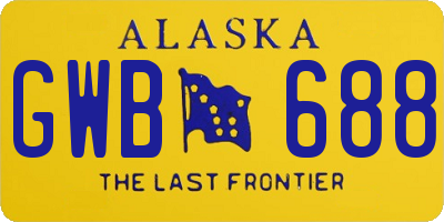 AK license plate GWB688