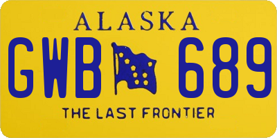 AK license plate GWB689