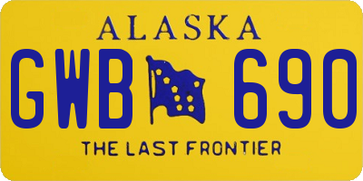 AK license plate GWB690