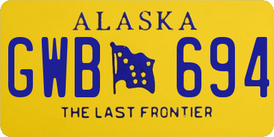 AK license plate GWB694