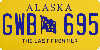 AK license plate GWB695