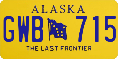 AK license plate GWB715