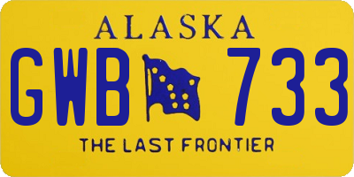 AK license plate GWB733