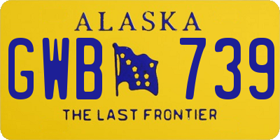 AK license plate GWB739