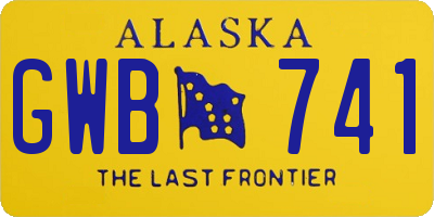 AK license plate GWB741