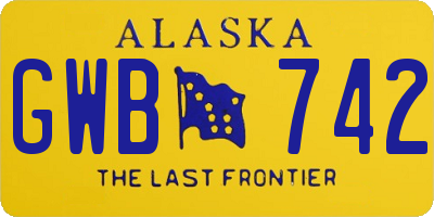 AK license plate GWB742