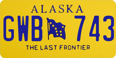 AK license plate GWB743