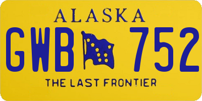 AK license plate GWB752