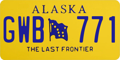 AK license plate GWB771