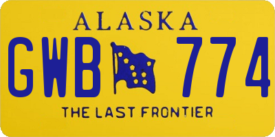 AK license plate GWB774