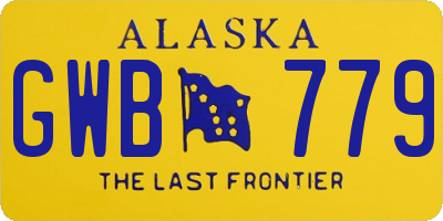 AK license plate GWB779