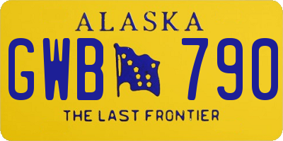 AK license plate GWB790