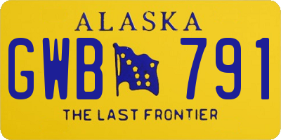 AK license plate GWB791