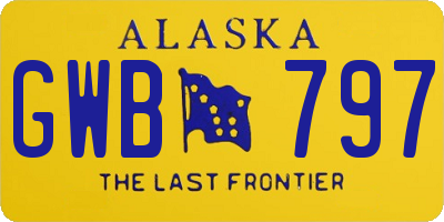 AK license plate GWB797