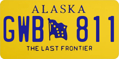 AK license plate GWB811