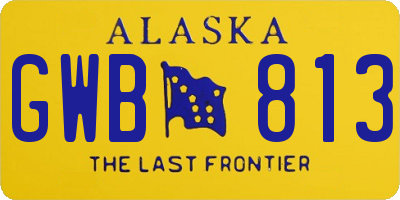 AK license plate GWB813