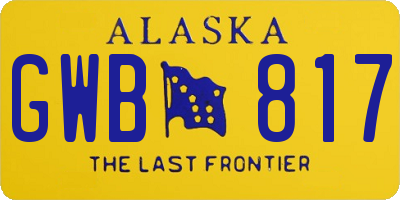 AK license plate GWB817