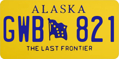 AK license plate GWB821