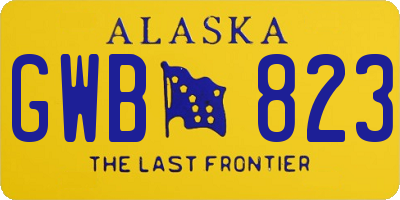 AK license plate GWB823