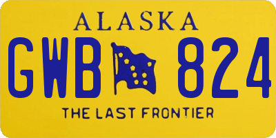 AK license plate GWB824