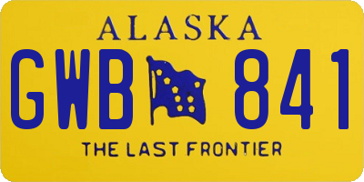 AK license plate GWB841