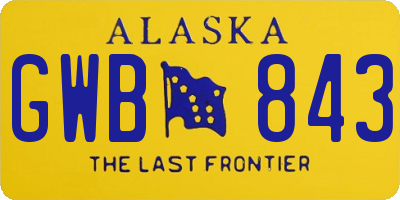 AK license plate GWB843