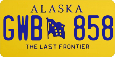 AK license plate GWB858