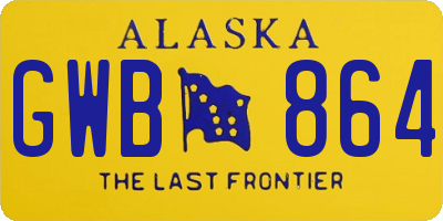 AK license plate GWB864