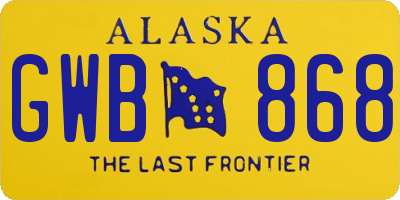 AK license plate GWB868