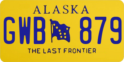 AK license plate GWB879