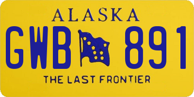 AK license plate GWB891